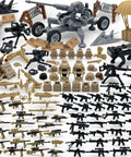 Epic Military Building Block Arsenal Kit With Anti Aircraft Gun Drone And Mechanical Dog 260 Piece Army Gear Set