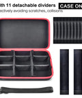 Beefy Extra Large Hard Case For Milwaukee M12 M18 And 18V 20V Tool Batteries With 11 detachable dividers, black interior
