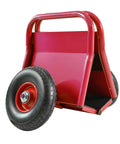 Totally Built Tough Heavy Duty Panel Dolly Cart Moves 1000 Lbs With Ease, features red steel frame and large wheels for transportation.
