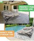 2 Pack Waterproof Outdoor Chaise Lounge Covers For Patio Furniture Heavy Duty Clear Plastic Protectors covering lounge chairs indoors and outdoors