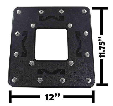 Top view of A2 Motocross Aluminum Dirt Bike MX Stand With Limited Edition 25 Piece Sticker Kit Black, 11.75x12 inches