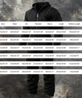 Mens Heavy Duty Canvas Work Jumpsuit With Thermal Hood And Full Zip Front Insulated Coveralls size chart for construction trades.