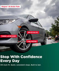 Front view of car with Ceramic Rear Disc Brake Pad Set For Chevrolet Camaro Daily Driver Vibe Ready OE Style Fit Quiet Braking
