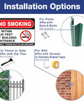 Installation options for Indoor Outdoor Trauma First Aid Kit Location Sign 8x12 Aluminum Safety Plaque