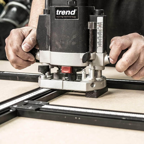 Adjustable Router Jig Frame and Guide System for Cutting Square and Rectangular Recesses, Slots, and Face Panel Molds With a Router