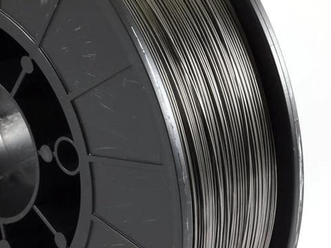 Flux Core MIG Wire For Mild Steel E71TGS.035 Diameter, 10 Pound Spool Self Shielded All Position Welds on spool close-up