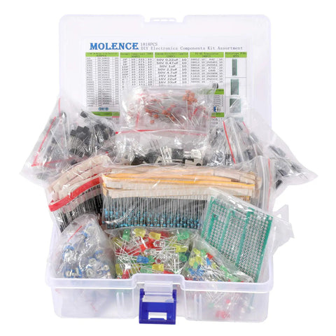 DIY Electronics Components Kit For Arduino UNO Mega 2560 And Raspberry Pi MCU Projects Gear Up With 1818 Piece Resistors LEDs