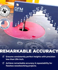 Table Saw Height Gauge For Calibration And Alignment On Table Saws And Router Tables Self Standing Base Quarter Inch Thick