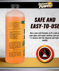 Disposer And Drain Cleaner With Enzyme Power For Odor Busting Orange Scent 1 Liter Safe For Septic Systems bottle