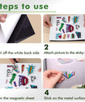 Steps to use 8x10 Inch Magnetic Sheets 12 Pack With Adhesive for crafts and fridge display