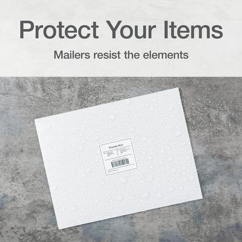 Self Sealing Tyvek Mailers Built Tough For Real Shipping Protection, lightweight 14 lb DuPont material with water droplets