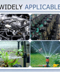 Collage showing 16.4 Ft Cuttable Silicone Vacuum Hose used in automotive, machinery, aquarium, and irrigation settings.