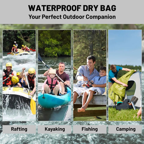 Ultra Dry Roll Top Waterproof Bag For Kayaking And Beach Adventures, Lightweight Floating Backpack 5L 10L 20L with outdoor activities