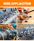 Image showing wide applications of tools in mechanical equipment, furniture assembly, industrial equipment, and automobile industry.