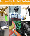 Forty Pack Beefy Built Adjustable Stainless Steel Hose Clamps 10 To 70mm Worm Gear Duct Pipe Clamp Heavy Duty Radiator Kit