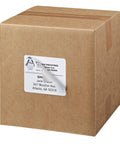 No Fuss Printable Shipping Labels With Buttery Smooth Sure Feed Tech And True Block Coverage That Wipes Out Old Markings For Laser Printers 3X4 Inch White Mailing Sheets Pack 150 Count on a brown shipping box.
