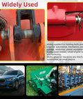 Image showing All-In-One Clevis Pin Kit With 67 Pieces Including Black Clevis Pins In M5 M6 M8 M10 M12 Sizes Plus Zinc Plated Cotter Pins And Hair Pins installed on machinery.