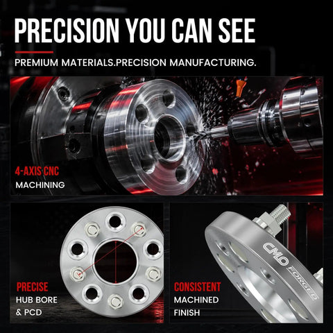 Built Tough 5MM Wheel Spacers For Nissan 350Z And Infiniti G37 Set Of Two showcases precision CNC machining details.