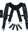 Heavy Duty Tool Belt Suspenders With Padded Straps For All Day Comfort And Back Support Construction Bag Harness For Carpenters Electricians Roofers And Farmers Keeps Weight Evenly Distributed On Shoulders And Hips