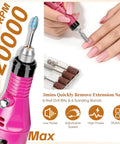 Close-up of drill from All In One Gel Nail Kit With UV Lamp And Drill Starter Kit 36 Colors Gel Polish Set Including Base Coat Matte