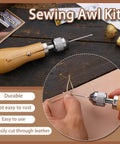Pro Grade Leather Sewing Kit With Waxed Thread And Hand Sewing Machine Portable Stitching Tool For DIY Leather Repair
