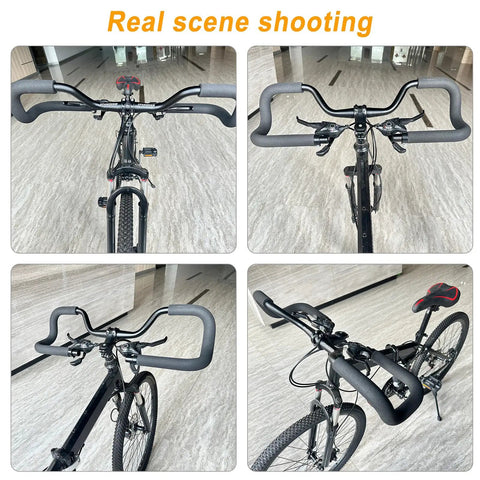Butterfly Style Aluminum Alloy Handlebar Wide Three Dimensional Rest Bar For Trekking Mountain And Road Bikes with Sponge Cover