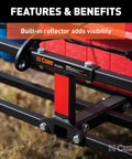 Heavy Duty Cargo Basket Hitch Carrier For SUV And Truck, 500 Lb Capacity, with reflector for visibility in use