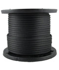 3/8 Inch Black Solid Braid Dacron Polyester Rope 250 Ft Spool Low Stretch UV Resistant Industrial Utility Cord on spool