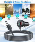 Gotta Have This Heavy Duty 3 In 1 Starlink Mini Car Charger With 10 Foot Waterproof Dc Cable and digital display for RV trips.