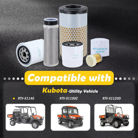 All In One Filter Kit For RTV X Series Utility Vehicles Replacement For Oil Fuel Air Hydraulic And Hydrostatic Filters set