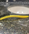 8.5 Inch Tile And Grout Scrub Brush With Durable Plastic Bristles Black Ergonomic Handle For Industrial And Professional Use