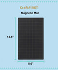 Slick Magnetic Cutting Pad 8.6 By 13.5 Inches Heavy Duty Die Layout Board with measurement grids on a flat surface.