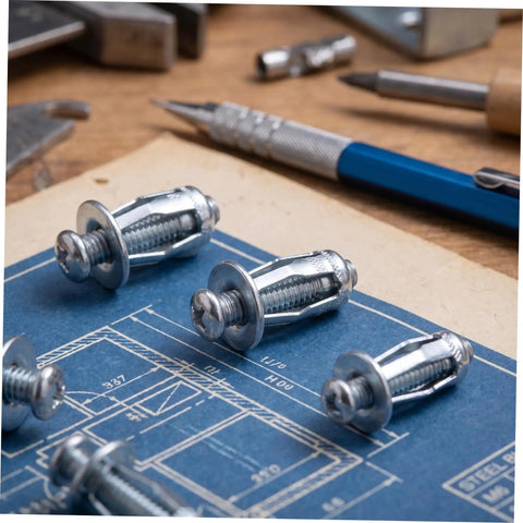 Expansion Screw And Petal Nut Kit For Quick No Fuss Fastening In Home Projects M4 M5 M6 Metal Anchors 35 Piece Hollow Wall Petal Expansion Bolts For Iron Skin And Plasterboard, silver bolts on blueprint