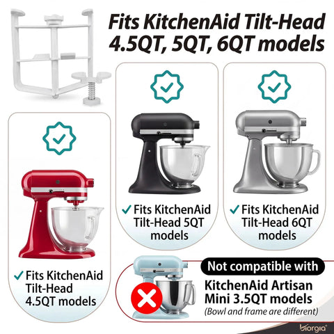 Ice Cream Maker Attachment Set For Tilt Head Stand Mixers, 2 Piece Paddle And Drive Assembly, Replacement Fits 4.5Qt, 5Qt, And 6Qt Models, Turns Your Mixer Into Quick, Smooth Homemade Ice Cream Not For 3.5Qt Mini, compatibility chart