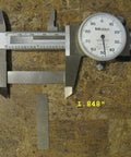 Stainless Reed Valve Set for Air Compressors in Size Three Eighths Inch by One and Three Quarters Inch Includes Two Reed Valves Fits Central Pneumatic Harbor Freight Sears Craftsman E100229 Replacement shown with caliper measurement.