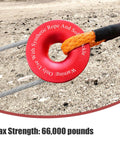 Heavy Duty Recovery Ring 66,000 Lbs For Winch Snatch Off Road SUV UTV ATV Truck Pulley Towing Ring For Synthetic Rope And Soft Shackle 7075 Aluminum CNC Machined Corrosion Resistant Red, red aluminum ring with synthetic rope and soft shackle