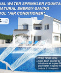 Dual Spray Head Pool Fountain Waterfall Kit With Two Heads For Above Ground And In Ground Pools Cools And Warms Water Faster