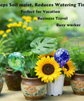 Six Pack Colorful Glass Plant Watering Globes For Indoor Pots And Outdoor Hanging Plants Self Watering Bulbs For Vacation Plant Care No Fuss Drip Irrigation System Easy Garden Patio Watering Solution in flower pots