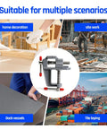 Heavy Duty Cast Iron Bench Vise With 360 Swivel Base Rock Solid Grip For Compact Desk Workholding In Garage Shop DIY Crafts Jewelry Making and Soldering Jobs suitable for home decoration, site work, dock vessels, and tile laying.