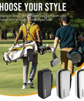 Golfers walking with All In One Golf Glove Holder Case With Glove Shaper Portable Organizer, available in black, white, and gray.