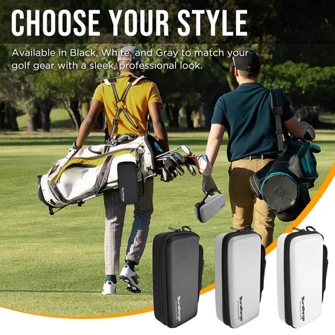 Golfers walking with All In One Golf Glove Holder Case With Glove Shaper Portable Organizer, available in black, white, and gray.