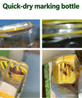 Close-up of Six Piece Queen Bee Catcher Cage Set for Beekeeping with quick-dry marking bottle usage.