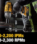 Worker using 20V Max Cordless Impact Wrench With Hog Ring Anvil, Brushless High Torque Half Inch on metal flange.