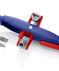 Pen Style Control Cabinet Key With Swivel Four Profile Heads, Eight And One Eighth Inch Long, shown with removable bits.