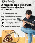 Vintage Bronze Acoustic Guitar Strings 6-String Set 11-52 Light Gauge, Precision Wound For Rich, Break-Resistant Tone, Long-Lasting Bronze Blend, Made In USA on a guitarist playing acoustic guitar