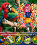 Colorful All In One Bird Toy Set With Rope Perch And Bell Foraging Chewing Shredding Toys for Parrots and Birds Cage Accessories