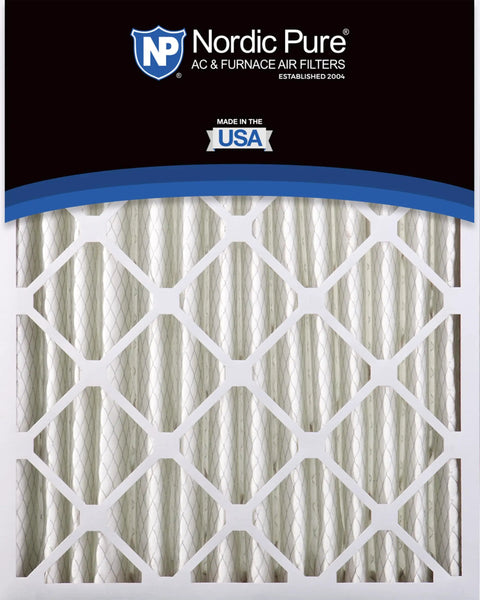 Pleated MERV 13 Air Filters 16x20x4 6 Pack with Actual Size 15.5 x 19.5 x 3.63, front view of the filter
