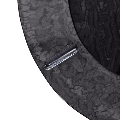 Close-up of chrome hinge on Deluxe Resin Maui Decorative Elongated Toilet Seat With Slow Close And No Slam Chrome Hinges For Coastal Beach House Decor Shells Theme Durable Reinforced Resin Construction