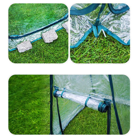 Pop Up Greenhouse Cover For Winter Gardens, Mini Backyard Plant Shelter With Transparent Window, PVC Frost Protection Greenhouse, Easy Setup, Ground Nail Fix, Ideal For Seedlings, Flowers, Veggies