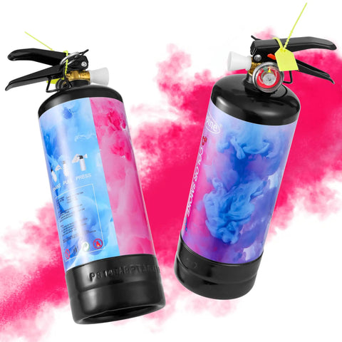 Heavy Duty Gender Reveal Powder Cannon 2 Pack Handheld Extinguisher Non Toxic Cornstarch Blast Outdoor Baby Shower Party Supplies Heckin Epic Color Cloud
